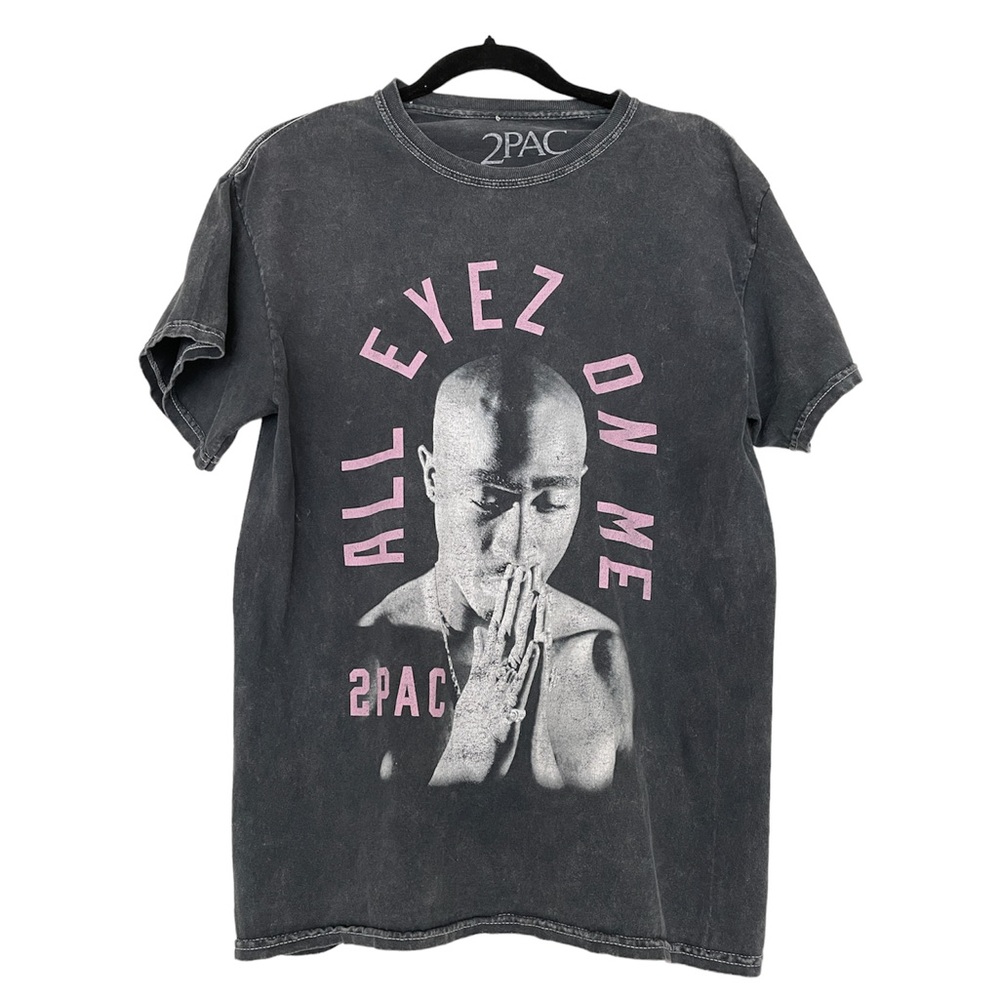 Tupac Oversized Graphic Tee T-Shirt Size M Grey